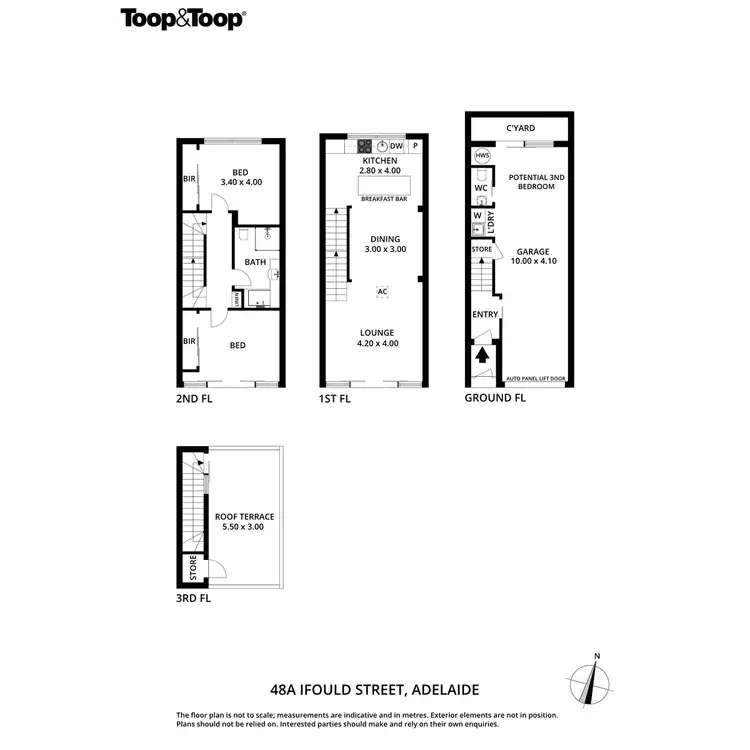 Floorplan of Homely townhouse listing, 48A Ifould Street, Adelaide SA 5000