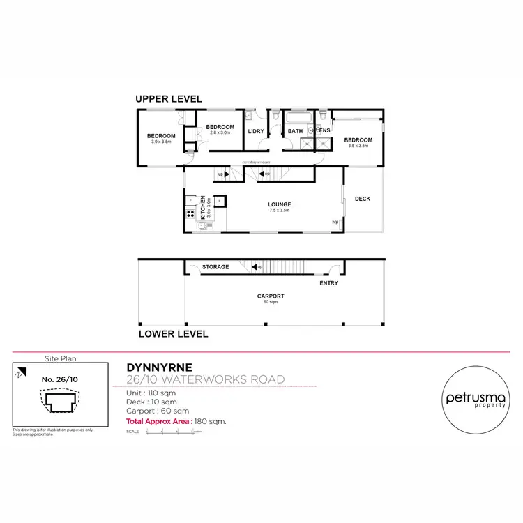 Floorplan of Homely villa listing, 26/10 Waterworks Road, Dynnyrne TAS 7005