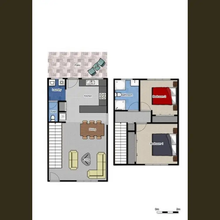Floorplan of Homely townhouse listing, 1/88 Boundary Street, Beenleigh QLD 4207