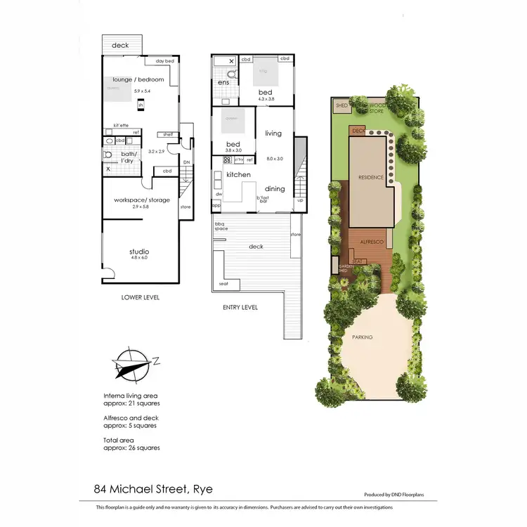 Floorplan of Homely house listing, 84 Michael Street, Rye VIC 3941