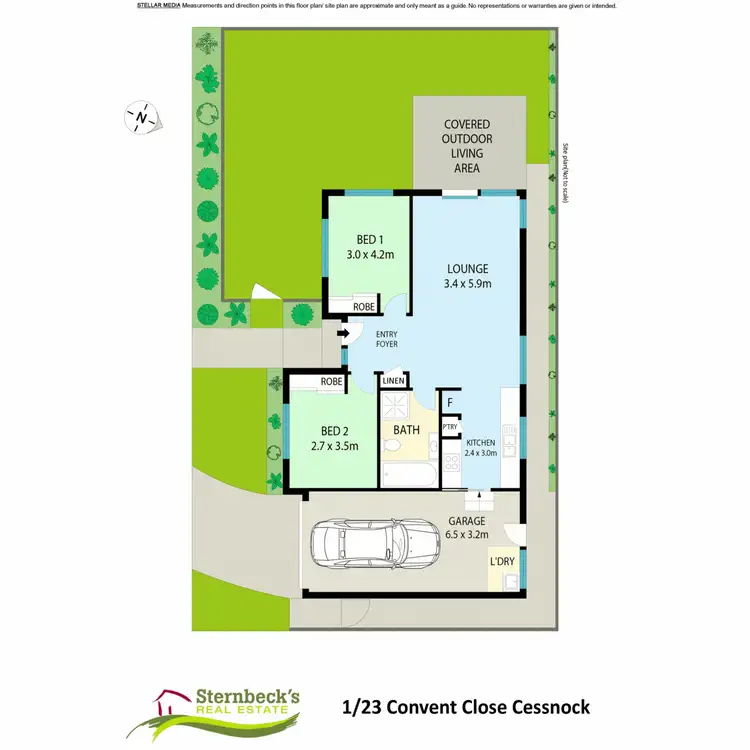 Floorplan of Homely unit listing, 1/23 Convent Close, Cessnock NSW 2325