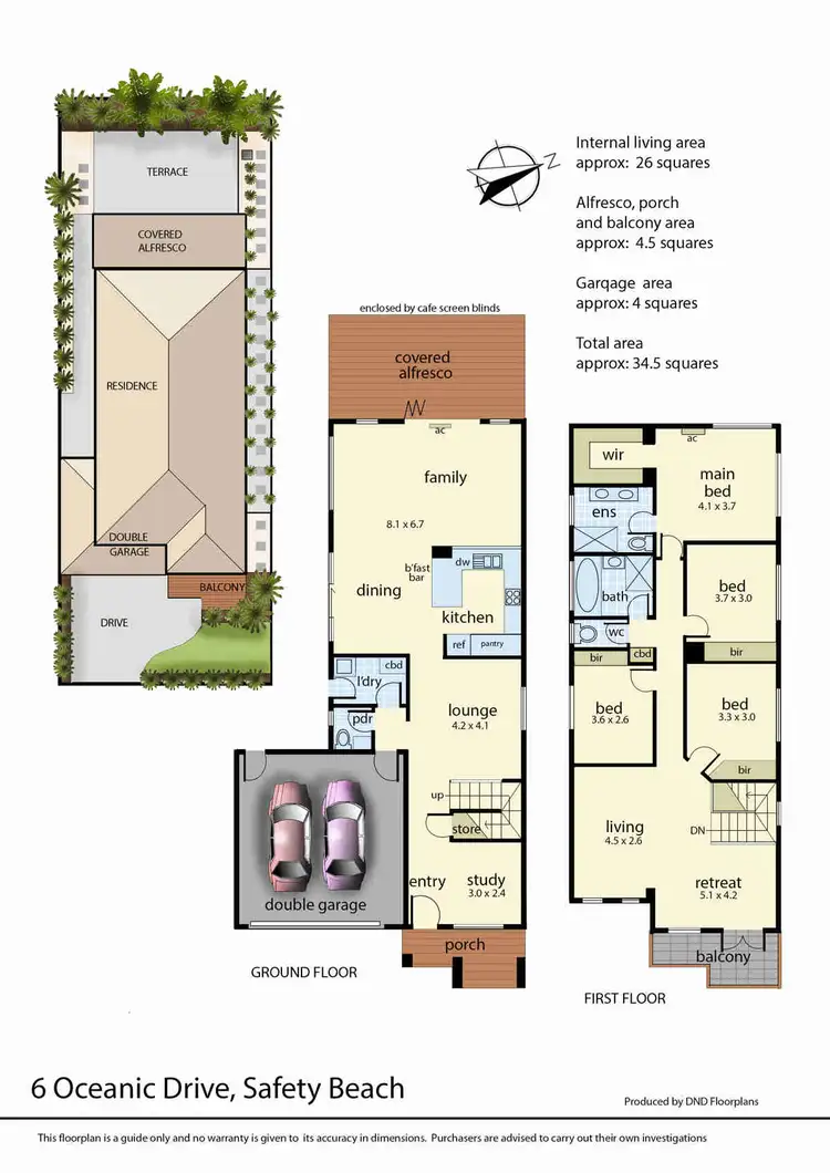 Floorplan of Homely house listing, 6 Oceanic Drive, Safety Beach VIC 3936