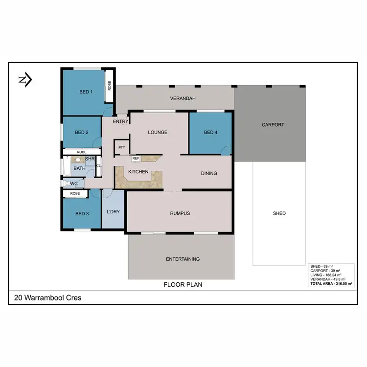 Floorplan of Homely house listing, 20 Warrambool Crescent, Glenfield Park NSW 2650