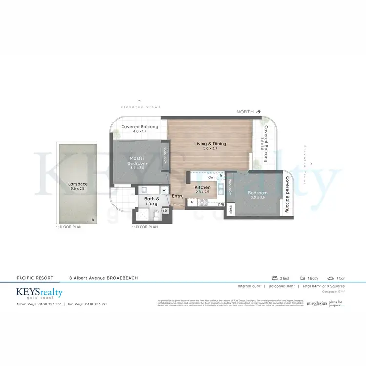 Floorplan of Homely apartment listing, Pacific Resort, 8 Albert Avenue, Broadbeach QLD 4218