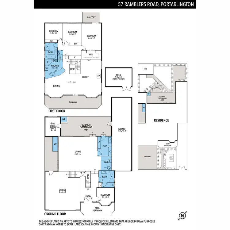 Floorplan of Homely house listing, 57 Ramblers Road, Portarlington VIC 3223