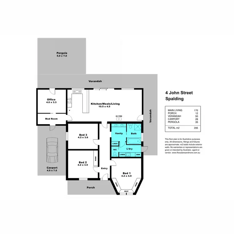 Floorplan of Homely house listing, 4 John Street, Spalding SA 5454