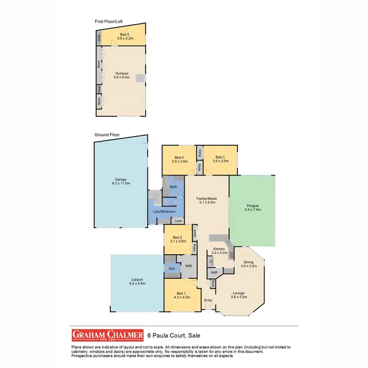 Floorplan of Homely house listing, 6 Paula Court, Sale VIC 3850