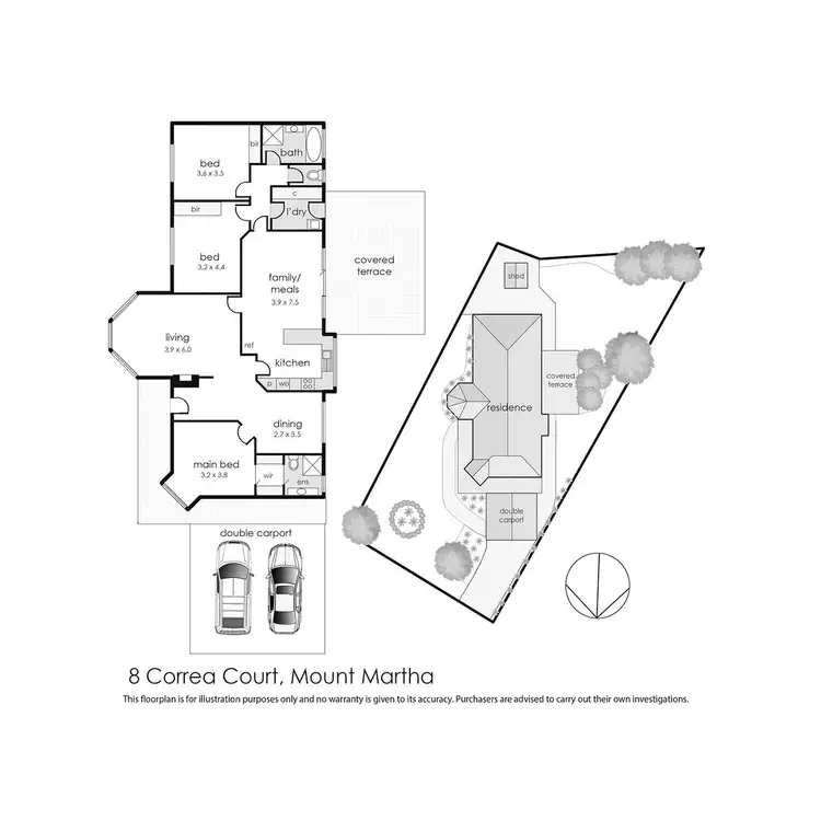 Floorplan of Homely house listing, 8 Correa Court, Mount Martha VIC 3934