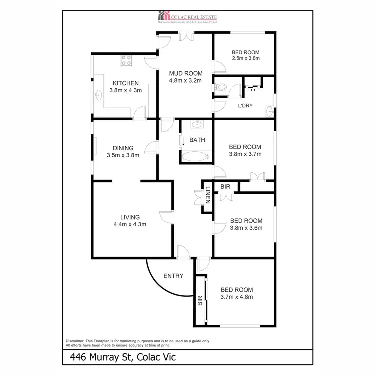 Floorplan of Homely house listing, 446 Murray Street, Colac VIC 3250