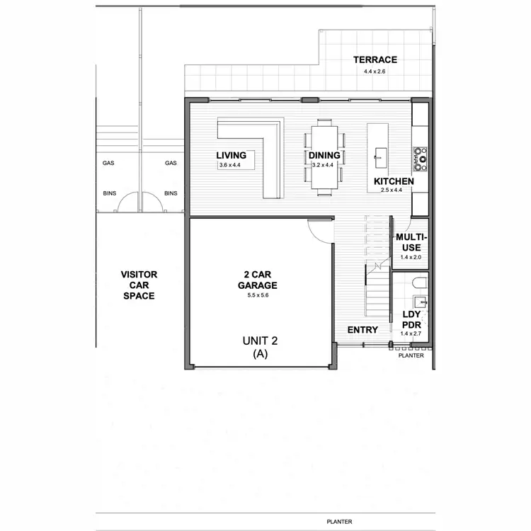Floorplan of Homely townhouse listing, 5/7 Keats Street, Byron Bay NSW 2481