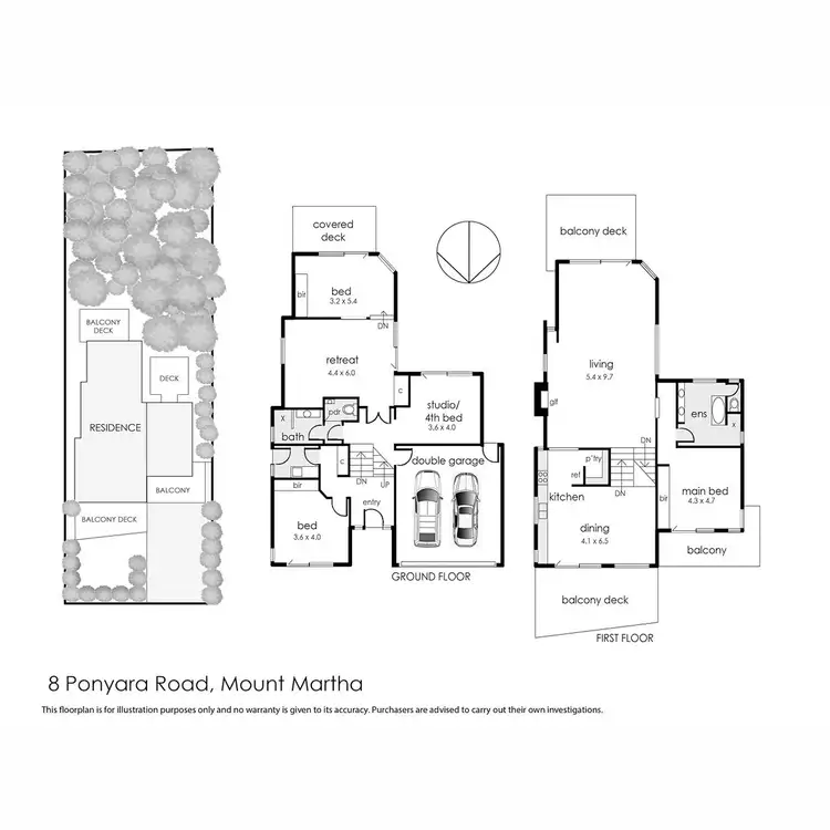 Floorplan of Homely house listing, 8 Ponyara Road, Mount Martha VIC 3934