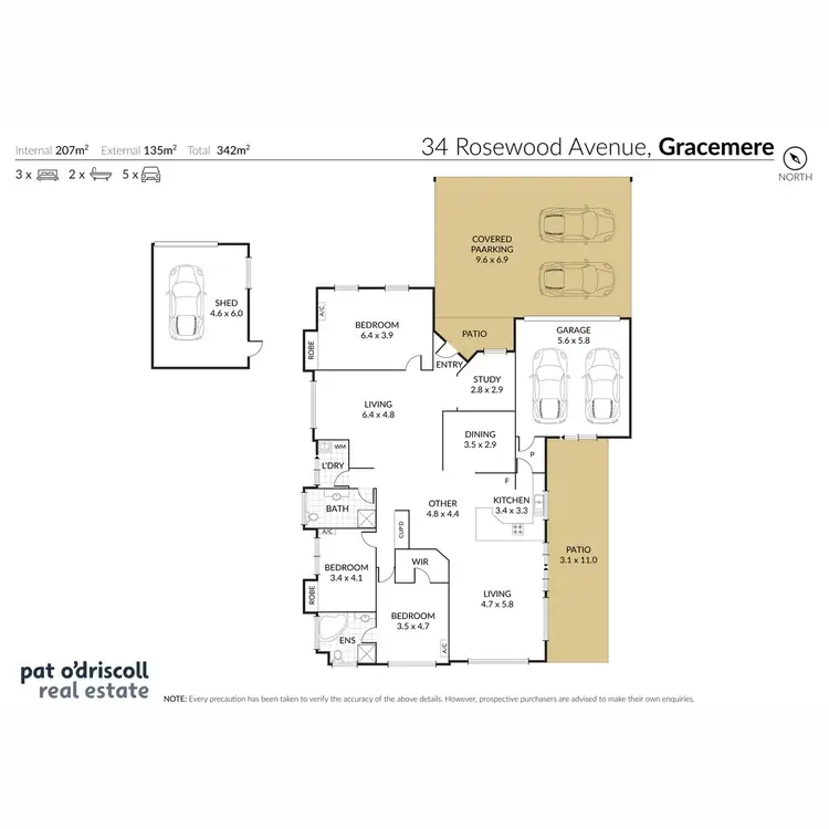 Floorplan of Homely house listing, 34 Rosewood Avenue, Gracemere QLD 4702