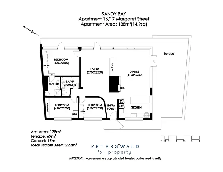 Floorplan of Homely apartment listing, 16/17 Margaret Street, Sandy Bay TAS 7005