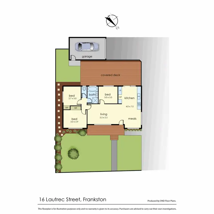 Floorplan of Homely house listing, 16 Lautrec Street, Frankston VIC 3199