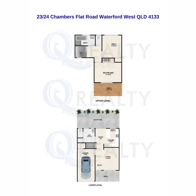Floorplan of Homely townhouse listing, 23/24 Chambers Flat Road, Waterford West QLD 4133