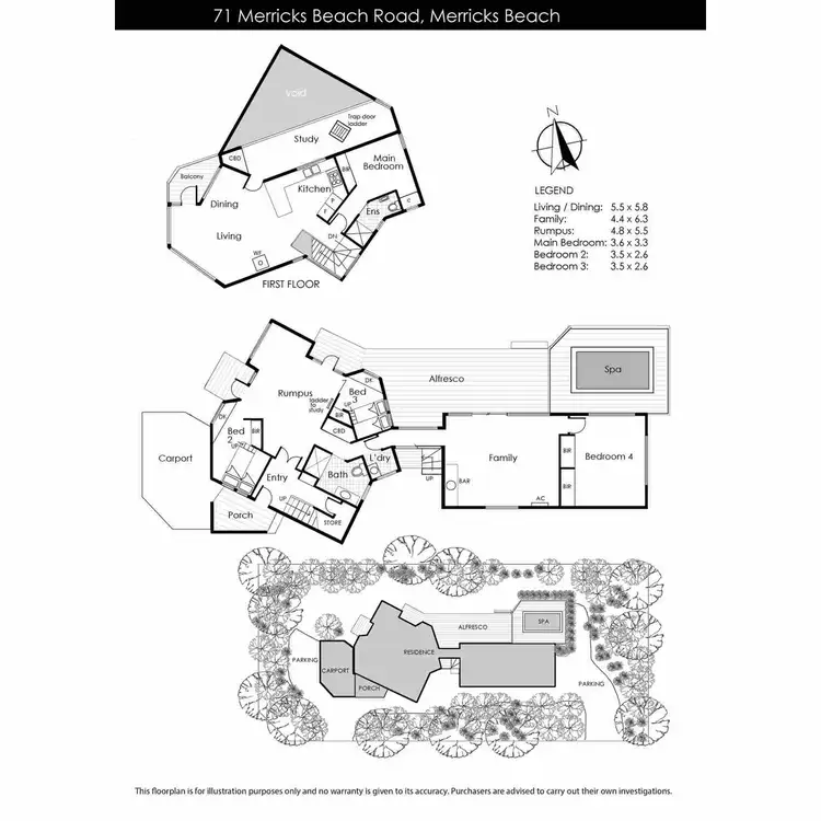 Floorplan of Homely house listing, 71 Merricks Beach Road, Merricks Beach VIC 3926