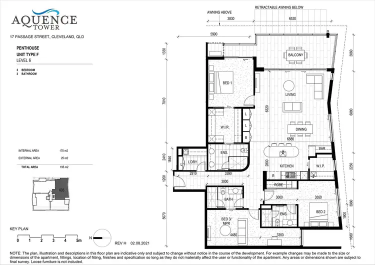 Floorplan of Homely apartment listing, 603/17 Passage Street, Cleveland QLD 4163