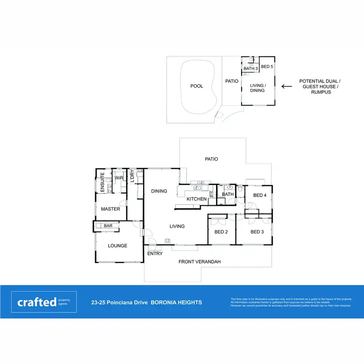 Floorplan of Homely house listing, 23 Poinciana Drive, Boronia Heights QLD 4124