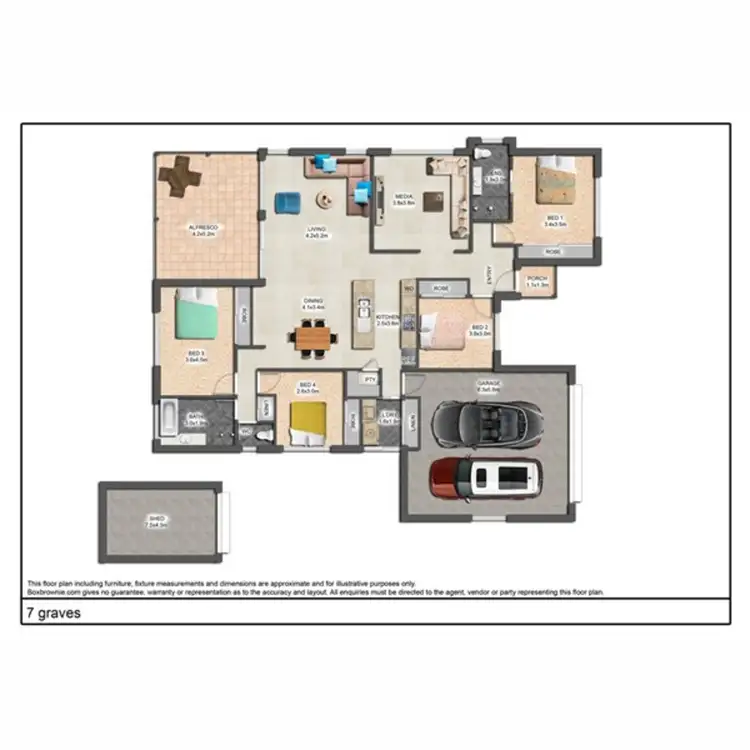 Floorplan of Homely house listing, 7 Graves Drive, Kearneys Spring QLD 4350