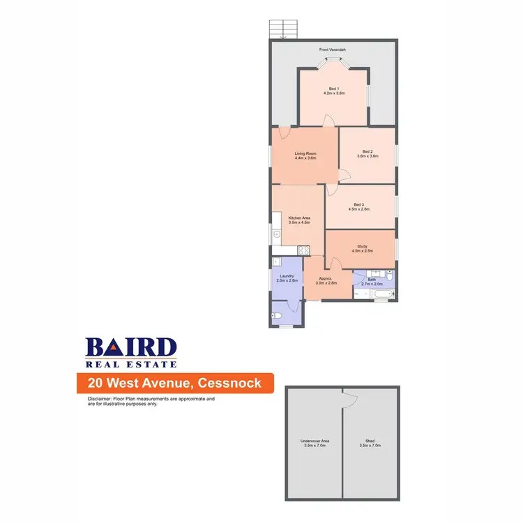 Floorplan of Homely house listing, 20 West Avenue, Cessnock NSW 2325