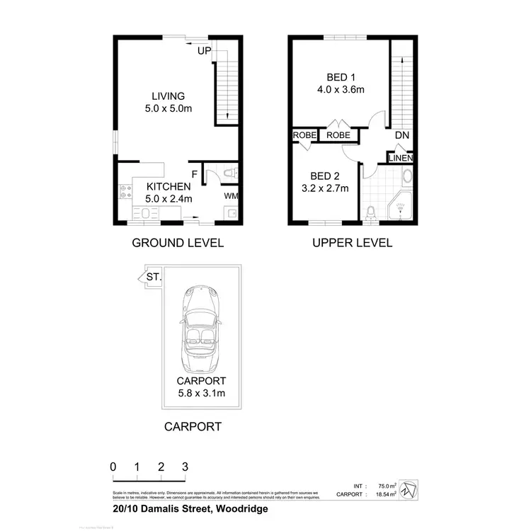 Floorplan of Homely townhouse listing, 20/10 Damalis Street, Woodridge QLD 4114