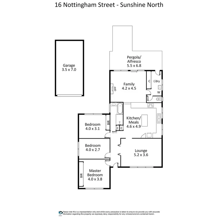 Floorplan of Homely house listing, 16 Nottingham Street, Sunshine North VIC 3020