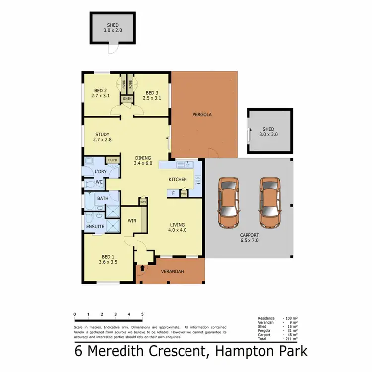 Floorplan of Homely house listing, 6 Meredith Crescent, Hampton Park VIC 3976