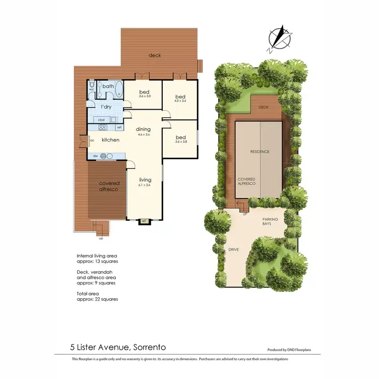 Floorplan of Homely house listing, 5 Lister Avenue, Sorrento VIC 3943