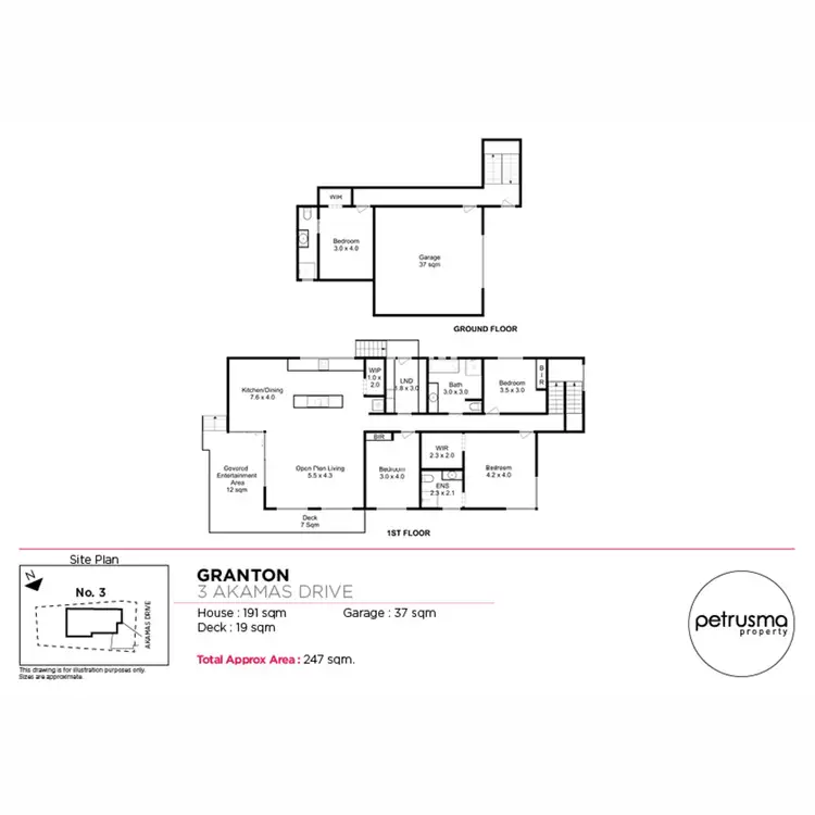 Floorplan of Homely house listing, 3 Akamas Drive, Granton TAS 7030