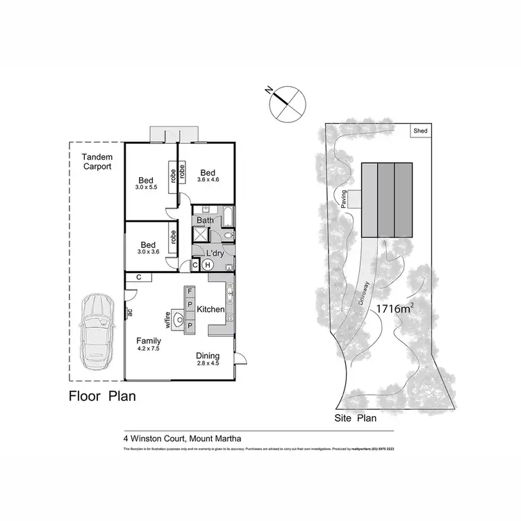 Floorplan of Homely house listing, 4 Winston Court, Mount Martha VIC 3934