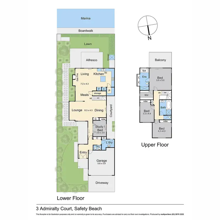 Floorplan of Homely house listing, 3 Admiralty Court, Safety Beach VIC 3936