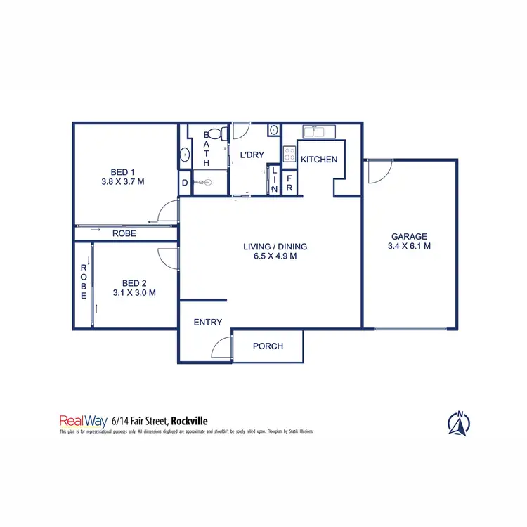 Floorplan of Homely unit listing, 6/14 Fair Street, Rockville QLD 4350