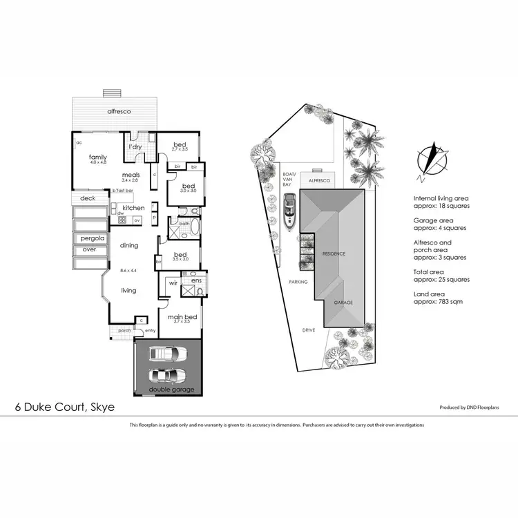 Floorplan of Homely house listing, 6 Duke Court, Skye VIC 3977