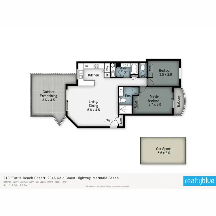 Floorplan of Homely apartment listing, 218/2342 Gold Coast Highway, Mermaid Beach QLD 4218