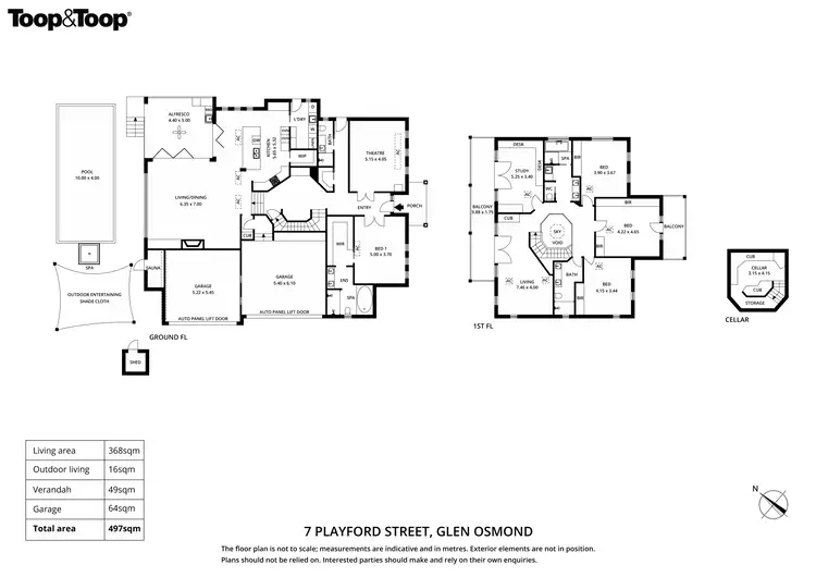 Floorplan of Homely house listing, 7 Playford Street, Glen Osmond SA 5064