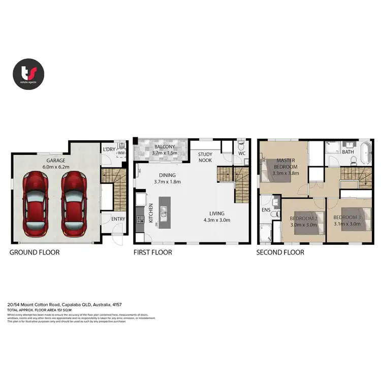 Floorplan of Homely townhouse listing, 20/54-58 Mount Cotton Road, Capalaba QLD 4157