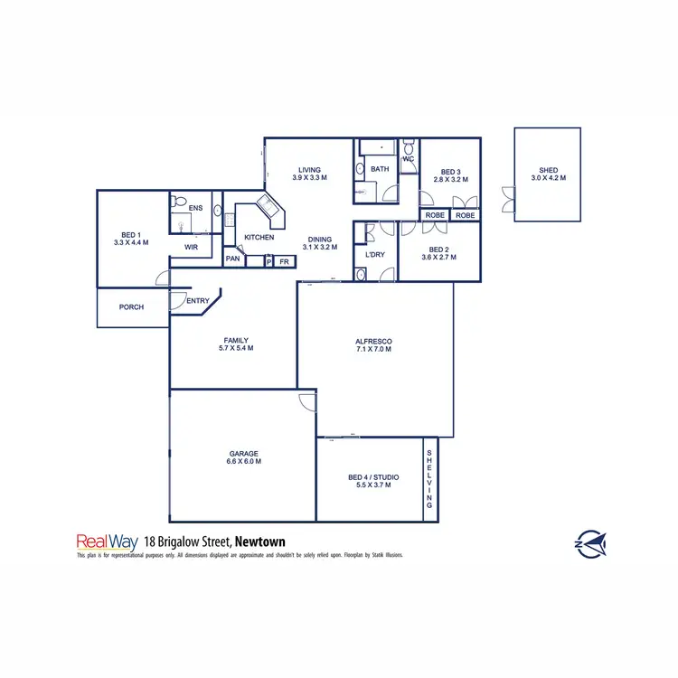 Floorplan of Homely house listing, 18 Brigalow Street, Newtown QLD 4350