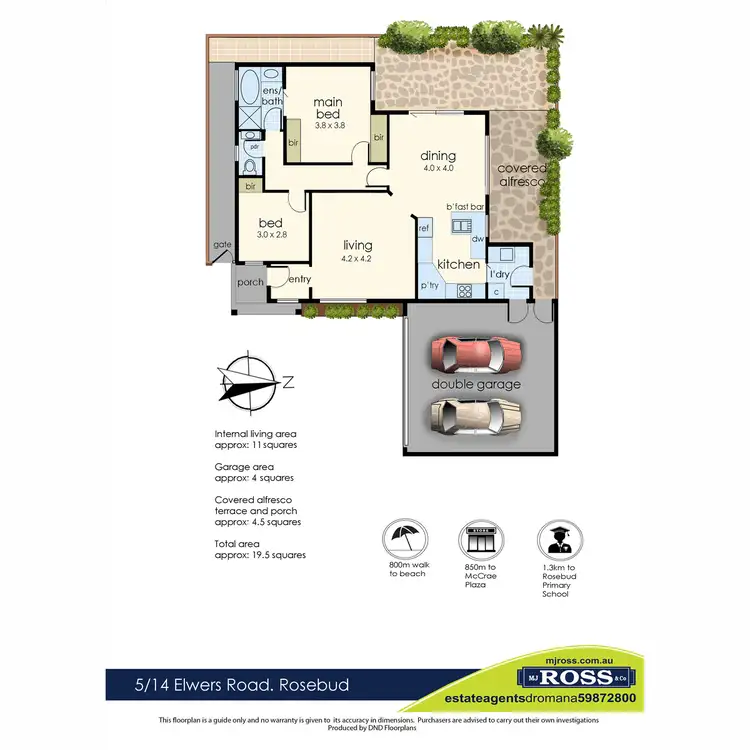 Floorplan of Homely unit listing, 5/14 Elwers Road, Rosebud VIC 3939