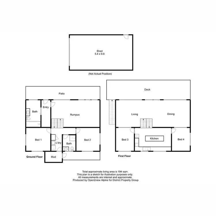 Floorplan of Homely house listing, 2 Dawn Crescent, Bonnie Doon VIC 3720