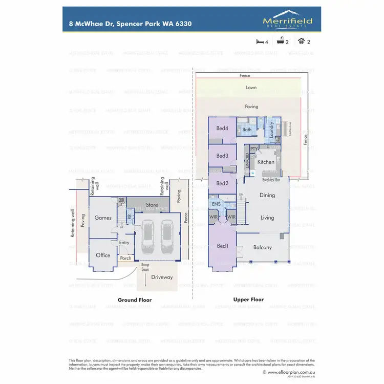 Floorplan of Homely house listing, 8 McWhae Drive, Spencer Park WA 6330