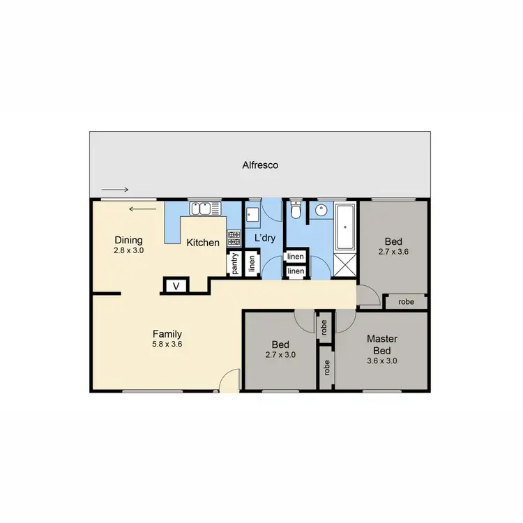 Floorplan of Homely house listing, 1/8 Bentley  Road, Mccrae VIC 3938