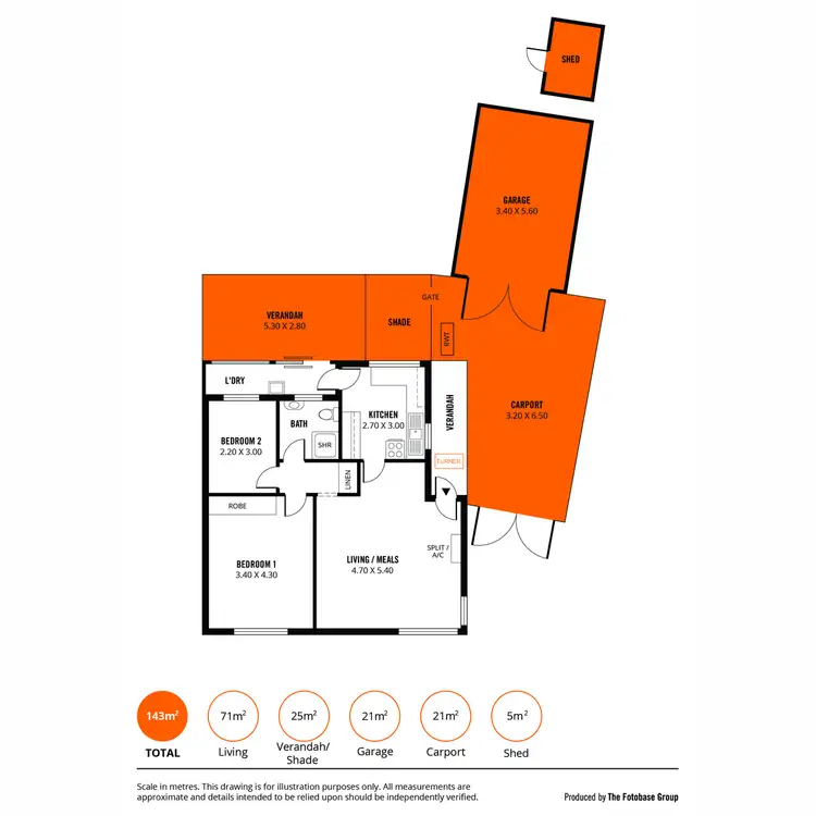 Floorplan of Homely unit listing, 3/3B Leabrook Drive, Rostrevor SA 5073