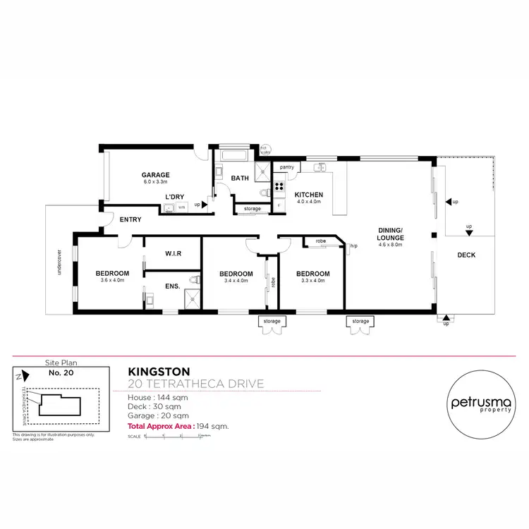 Floorplan of Homely house listing, 20 Tetratheca Drive, Kingston TAS 7050