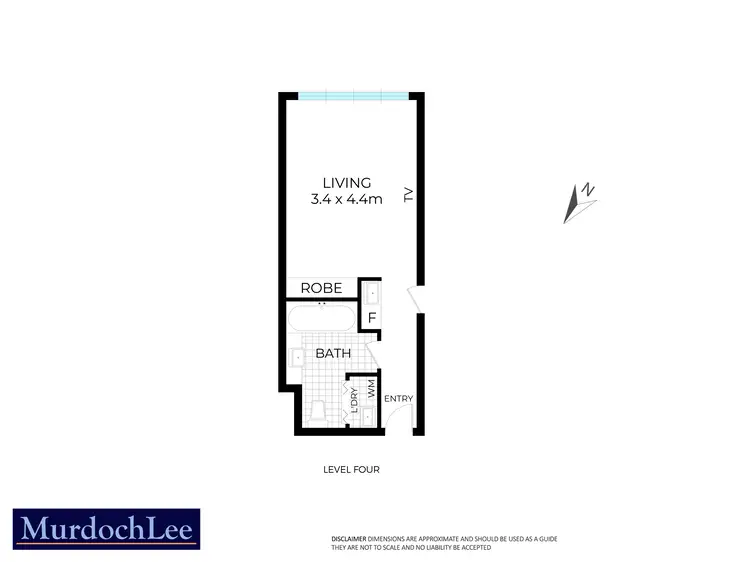 Floorplan of Homely studio listing, 411/10 Brown Street, Chatswood NSW 2067
