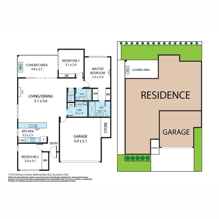 Floorplan of Homely house listing, 77/20 Salisbury Street, Redland Bay QLD 4165