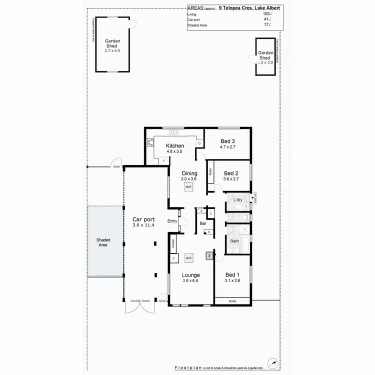 Floorplan of Homely house listing, 9 Telopea Crescent, Lake Albert NSW 2650