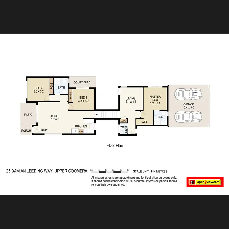 Floorplan of Homely house listing, 25 Damian Leeding Way, Upper Coomera QLD 4209