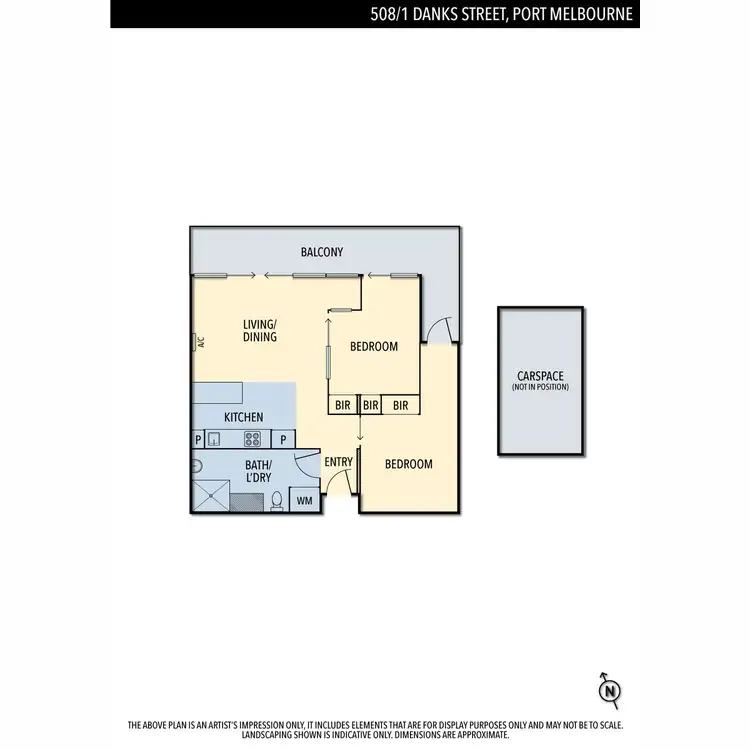 Floorplan of Homely apartment listing, 508/1 Danks Street, Port Melbourne VIC 3207