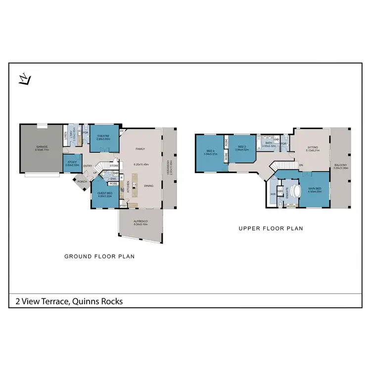 Floorplan of Homely house listing, 2 View Terrace, Quinns Rocks WA 6030