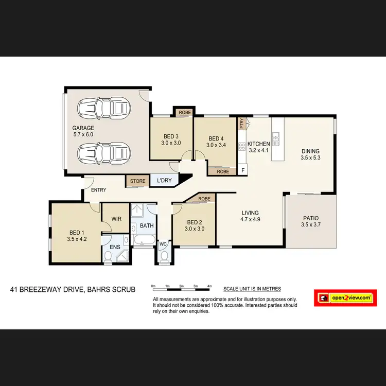 Floorplan of Homely house listing, 41 Breezeway Drive, Bahrs Scrub QLD 4207